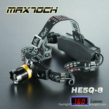 Casque Maxtoch HE5Q-8 LED lumière Zoom longue duree lampe de poche